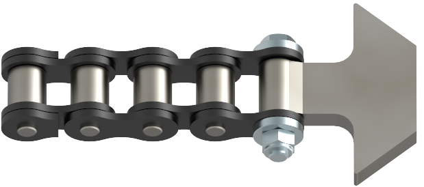 Satz Gelenkbolzenkette 200 mm mit Platte