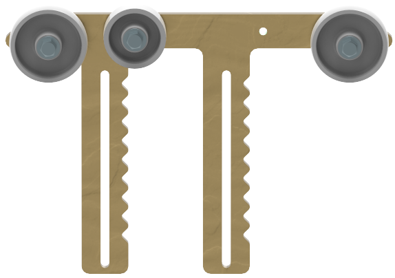 Skids with wheels for egg profile